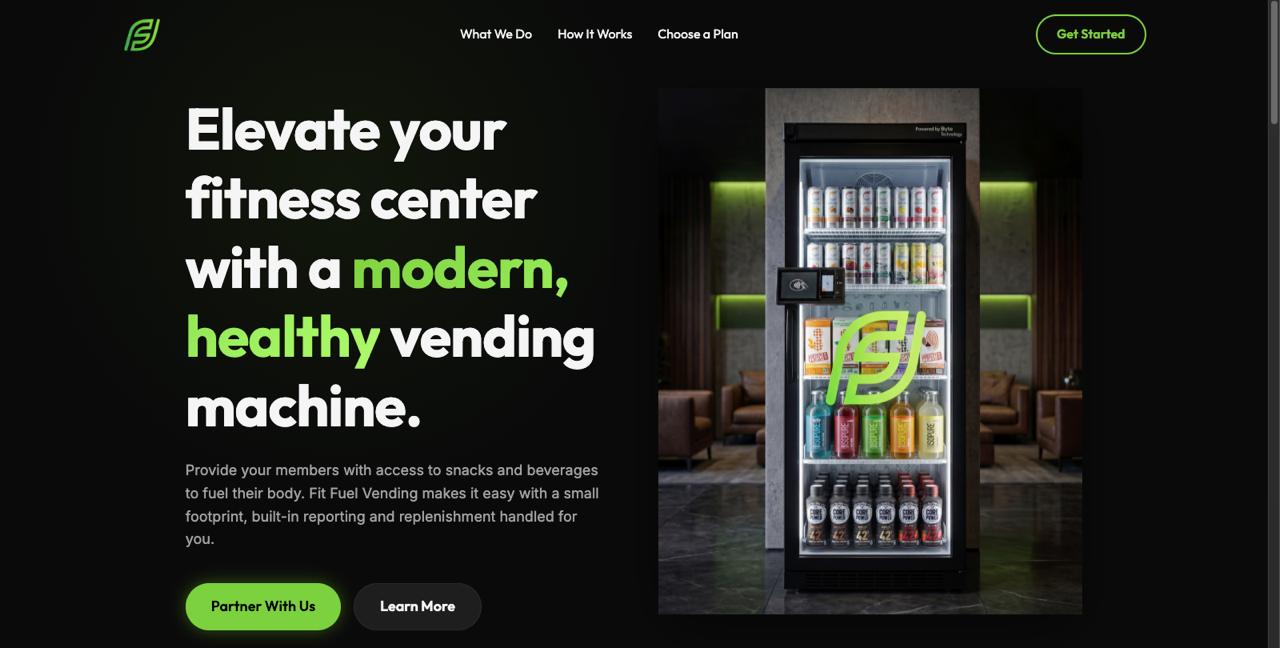 Fit Fuel Vending website