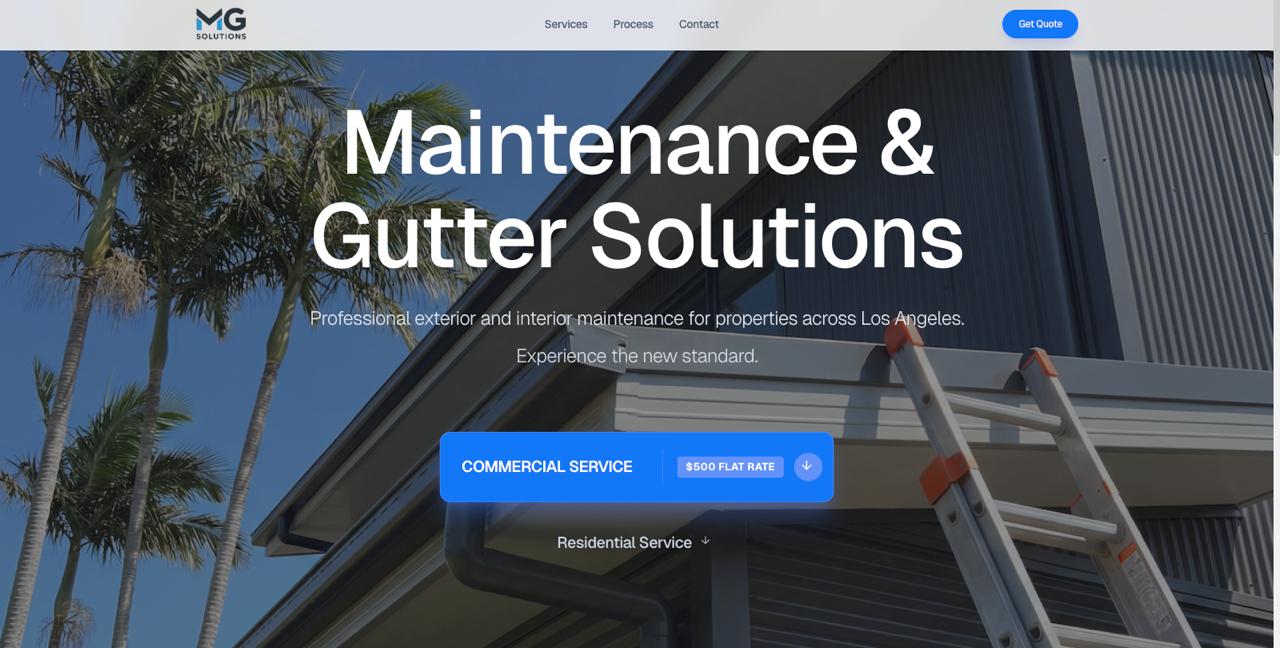 MG Solutions website