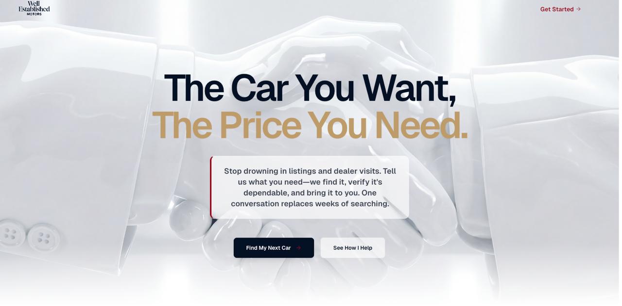 Well Established Motors website
